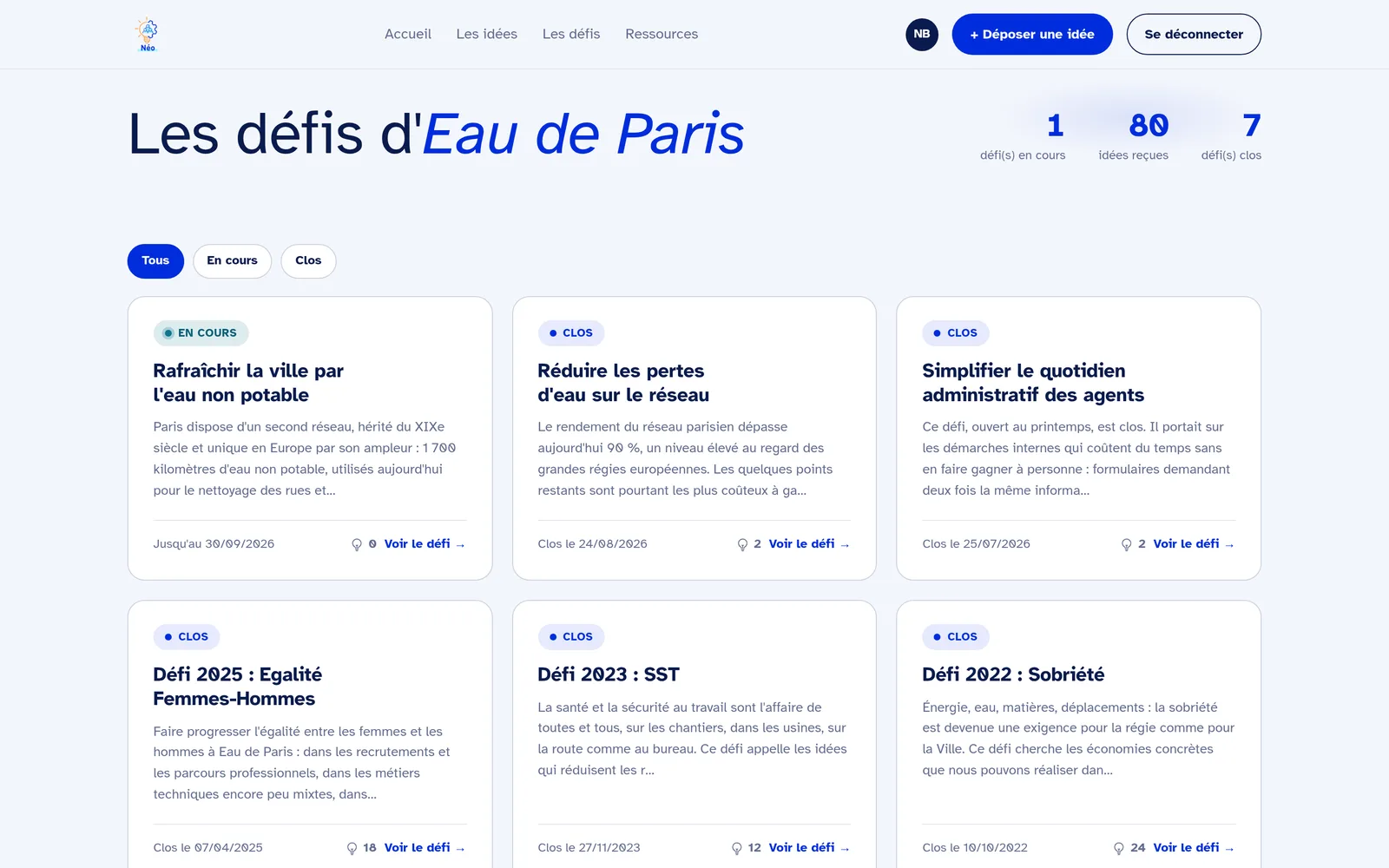 Néo · défis